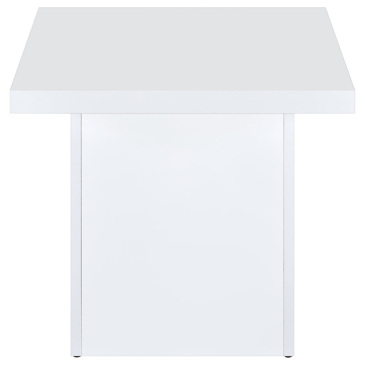Devar 2-piece Square Coffee End Table Set White High Gloss