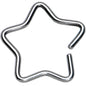 16G 1/2 Steel Hollow Star Closure Daith CartilageTragus Earring