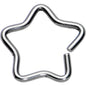 16G 3/8 Steel Hollow Star Closure Daith CartilageTragus Earring