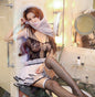 Bride's Wedding Dress Suit Including Veil Poncho Skirt