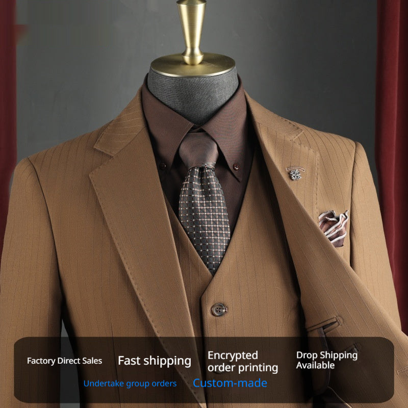 Stylish Casual And Sophisticated Striped Mens Suit Set