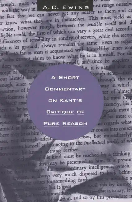 A Short Commentary on Kant's Critique of Pure Reason - Paperback