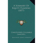 A Summary of Equity Pleading (1877) - Hardcover