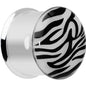 5/8 Stainless Steel Blue Tiger Print Solar Activated Saddle Plug