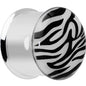 5/8 Stainless Steel Purple Tiger Print Solar Activated Saddle Plug