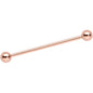 14G 1 1/4 Rose Gold Plated Straight Barbell