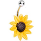 Stunning Sunflower Belly Ring