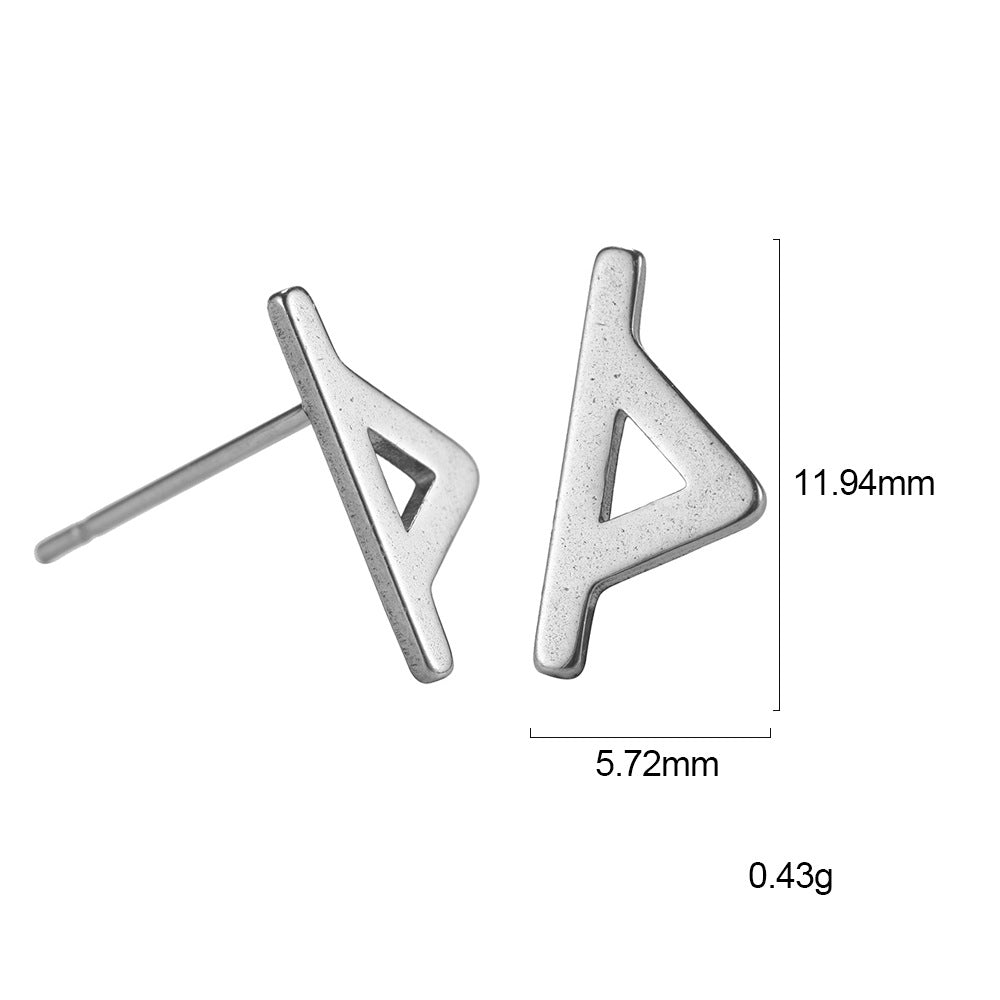 Nordic Rune Letter Earrings Made Of Stainless Steel