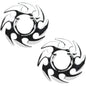 Silver Tone Tribal Spiral Clip On Fake Nipple Shield Set