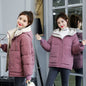Plus size women's cotton short warm jacket