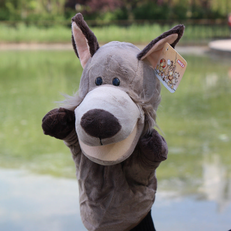 Hand puppet animal plush cartoon early childhood dolls, toys, children's kindergarten story telling, hand puppet creative wholesale
