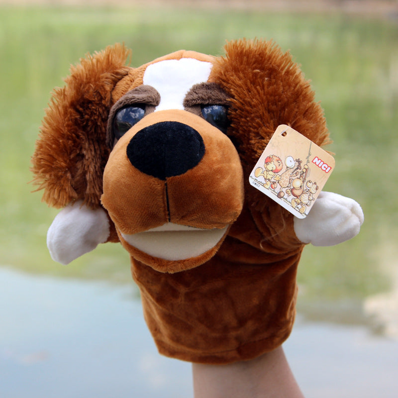 Hand puppet animal plush cartoon early childhood dolls, toys, children's kindergarten story telling, hand puppet creative wholesale