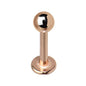16G 1/4 Rose Gold Plated Cartilage Tragus Earring