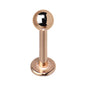 16G 5/16 Rose Gold Plated Labret Tragus Monroe