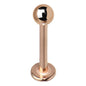 16G 3/8 Rose Gold Plated Labret Tragus Monroe