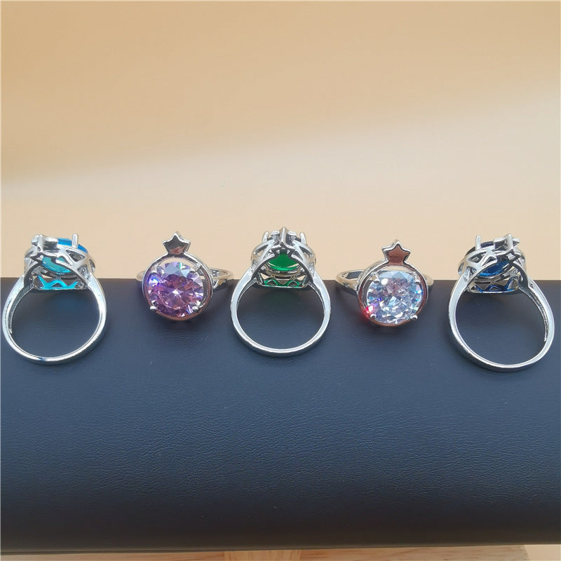 Four-Piece Set Star And Round Shapes European And American Style Tanzanite