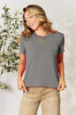 Relaxed Fit Rayon Crewneck Tee