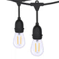 48 Ft. LED String Lights Outdoor Commercial Grade Waterproof Bulbs