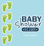 It's a Boy: Baby Shower Guest Book and Blue Themed with Baby Footprints, Personalized Wishes for Baby & Advice for Parents, Sign In, Gift Log, and Kee - Hardcover
