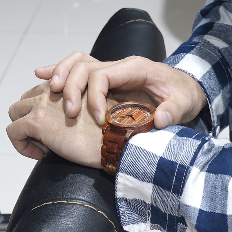 Wooden Pointer Style Quartz Watch