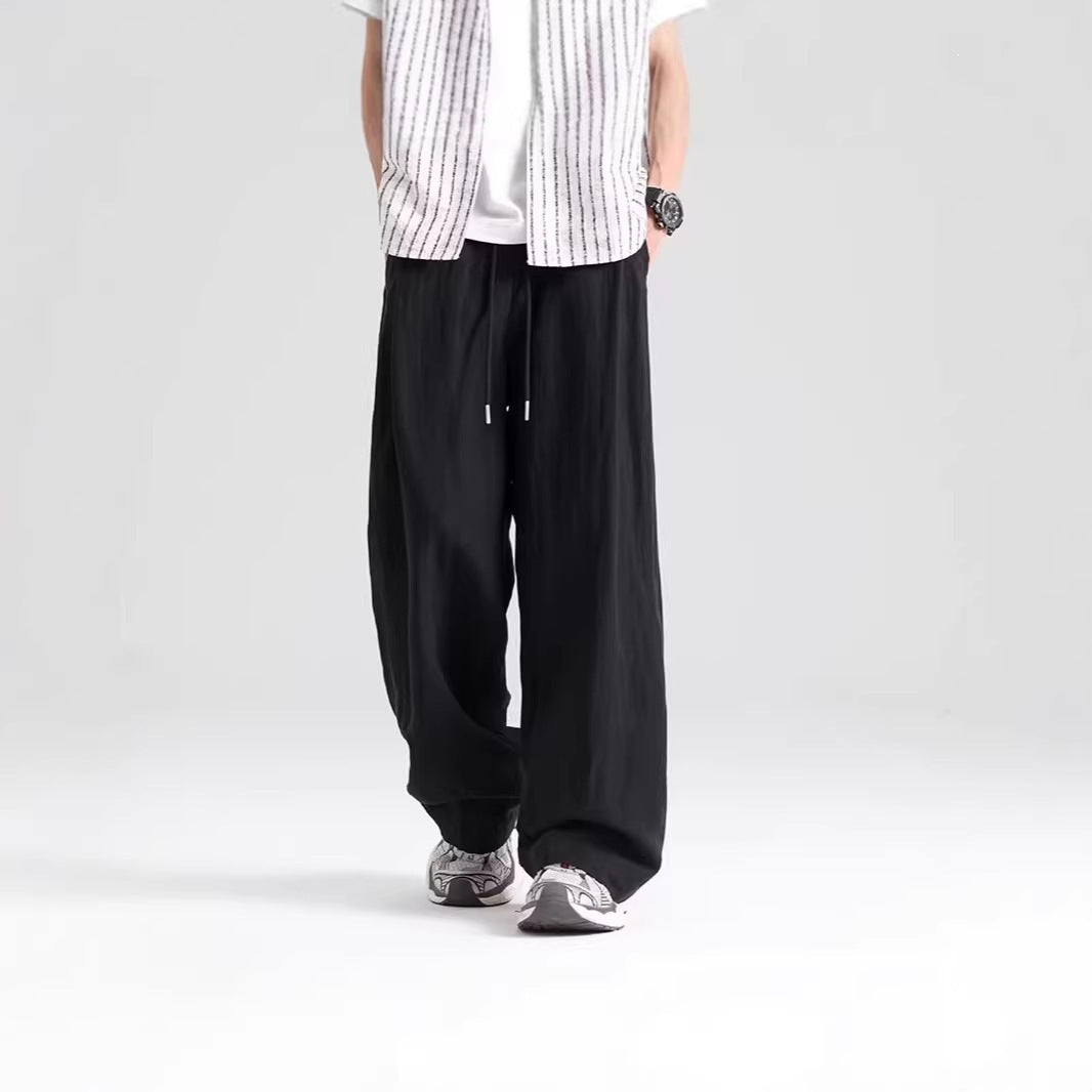 Draped Breathable Ice Silk Athletic Pants For Men