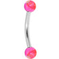 16G Acrylic Pink Swirl Eyebrow Ring 5/16