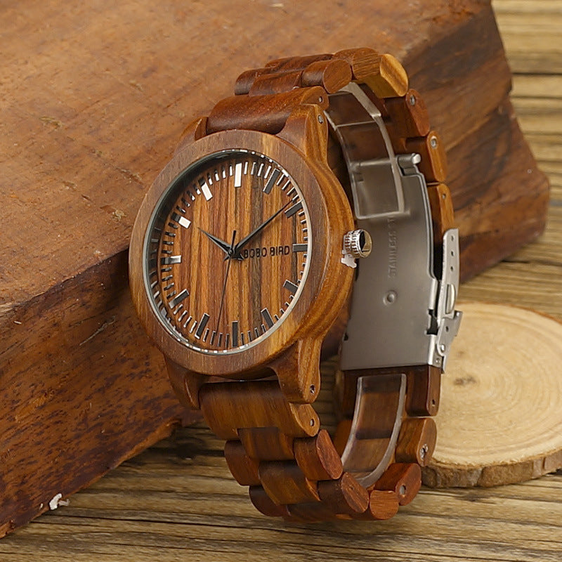 Wooden Pointer Style Quartz Watch