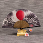 Matte Silk Bamboo Folding Fan with Tassel
