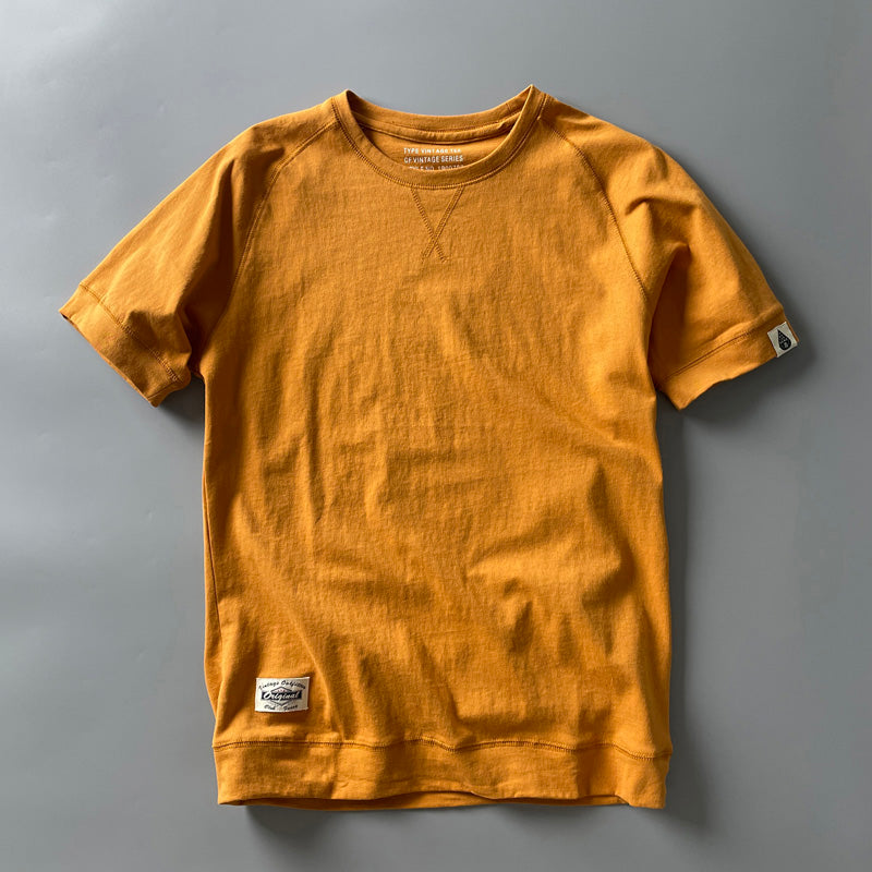 Mens Retro Crew-Neck Short-Sleeve T-Shirt