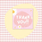50 PcsPack Square Simple Thank-you Card Coated Paper Business Cards
