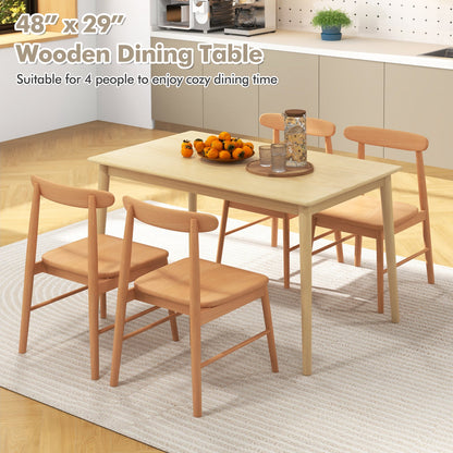 48 Inches Wooden Dining Table for 4 People