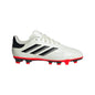 adidas Soccer Copa Pure II Club Firm Ground (Little Kid/Big Kid) Ivory/Black/Solar Red 3 Little Kid M