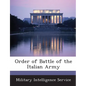 Order of Battle of the Italian Army - Paperback
