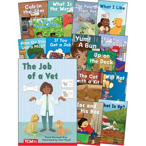 Decodable Books Grade Pk-K Set 2: 15-Book Set - Hardcover