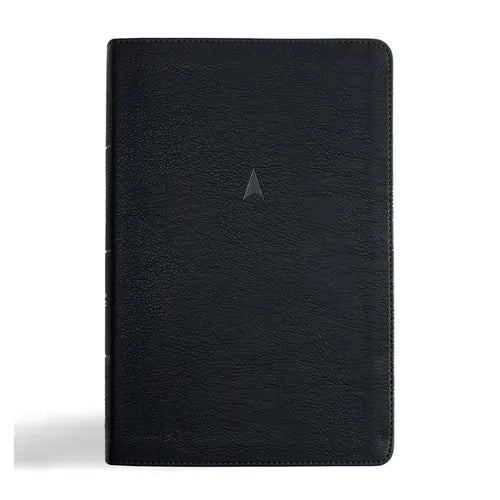CSB Men's Daily Bible, Black Leathertouch, Indexed - Imitation Leather