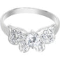 925 Sterling Silver Clear CZ Floating Butterfly Ring - Size 7
