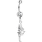 Crystalline Gem Wand and Fairy Dangle Belly Ring