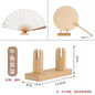 Solid Wood Fan Display Stand for Silk Folding & Round Fans