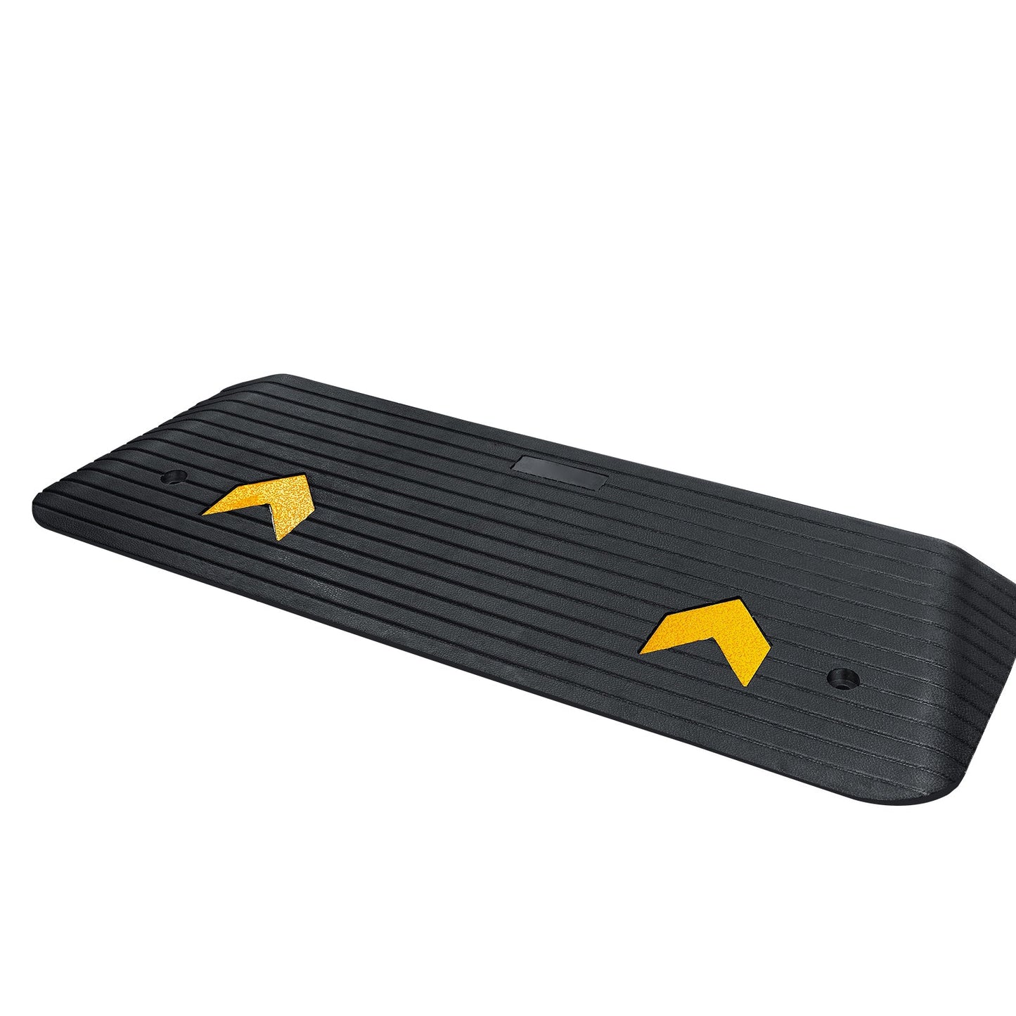 Threshold Ramp Rubber 2 In Non-Slip Beveled Edges Doorway 43.7x16 In Channel