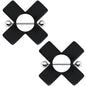 14G Black Acrylic X Nipple Shield Set