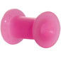6G Neon Pink Silicone Glow in the Dark Double Flare Tunnel