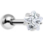 4mm Crystalline Cubic Zirconia Star Cartilage Tragus Earring
