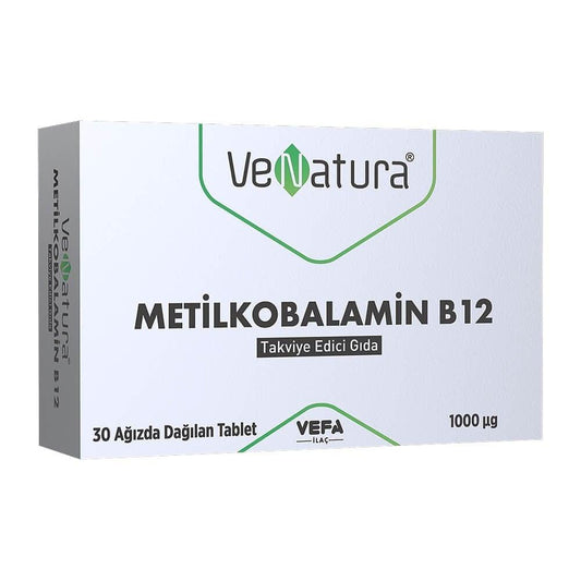 VeNatura Vitamin B12 Supplement - Methylcobalamin ODT 1000 µg for Nerve Health & Energy - Vegan & Gluten-Free