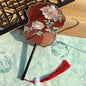 Ancient Style Fan Chinese Style Hanfu Dance Shooting Long Handled Embroidered Classical Double Sided Fan Female Decorative Fan