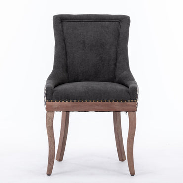 Ultra Side Dining Chair, Thickened fabric chairs with neutrally toned solid