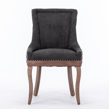 Ultra Side Dining Chair, Thickened fabric chairs with neutrally toned solid