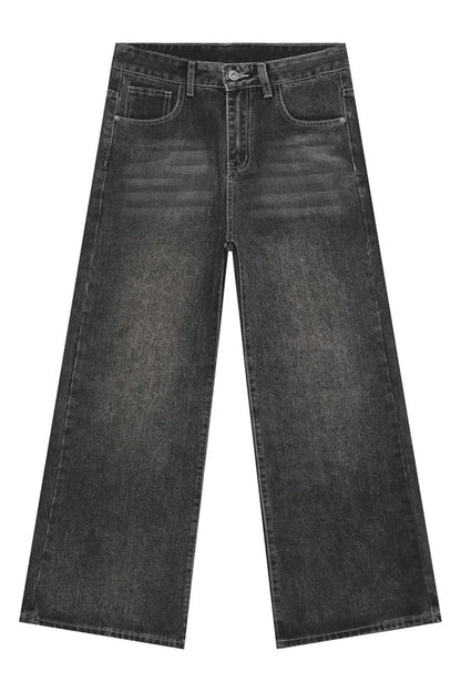Wide Leg Men's Jeans with Pockets