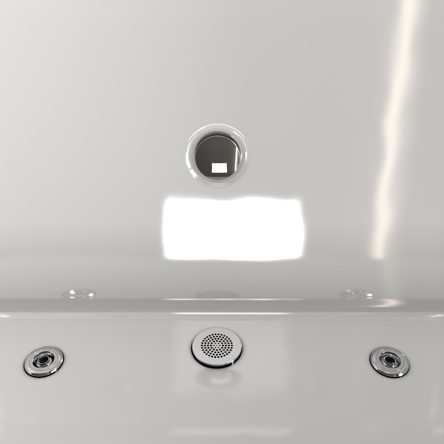 67' Rectangle Acrylic Whirlpool Bathtub Freestanding Soaker Tub Chrome Drain cUPC