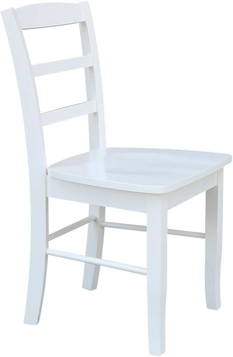 Madrid Ladderback Dining Chairs Set Of Two White Finish