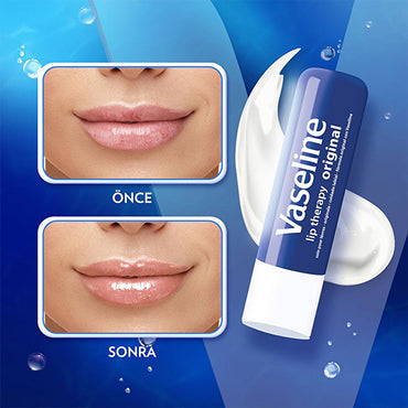 Vaseline Lip Therapy Original Lip Care Balm - 48 Hour Moisturizing Relief for Dry, Chapped Lips - Long Lasting Hydration & Protection